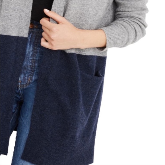 Madewell NWT Ryder Colorblock Sweater Cardigan - Picture 3 of 6